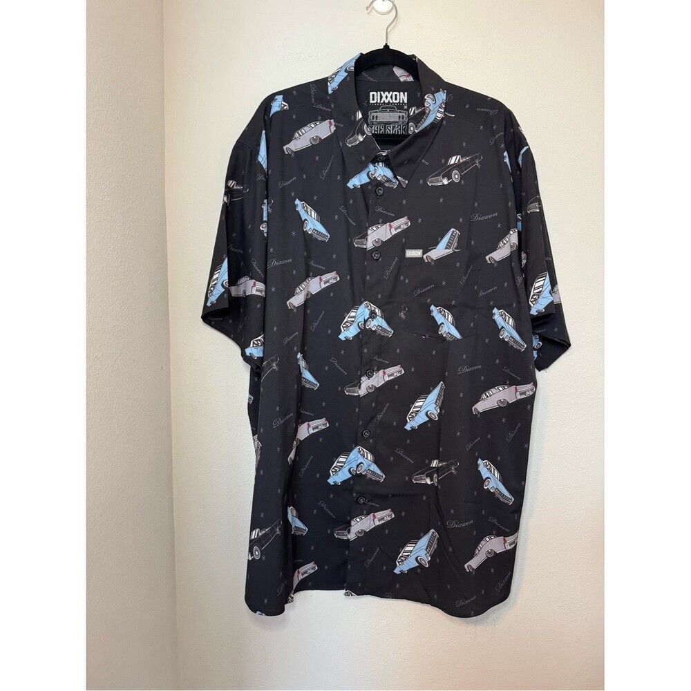 Dixxon Flannel Co. "The Slab" black short sleeve button-up party shirt